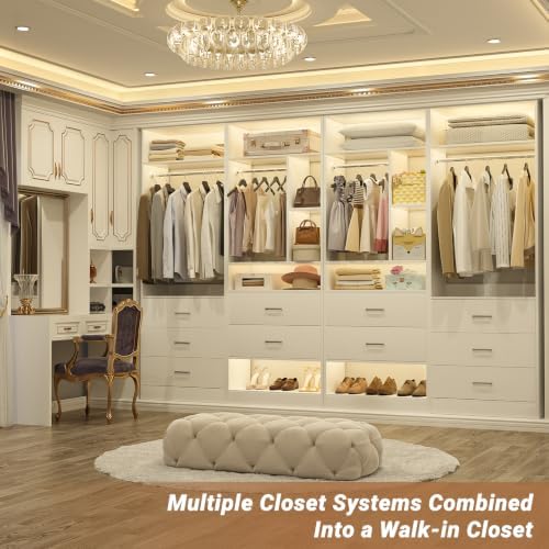 Besiost Closet Systems with 5 Drawers, Closet Organizer System - Image 2
