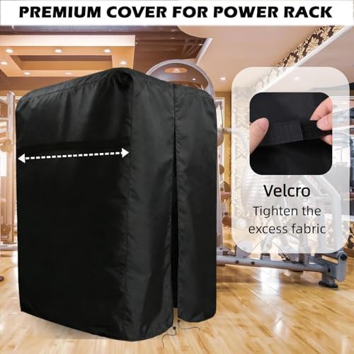 47"-110"W Squat Rack Cover with Waterproof Zipper for Gym Equipment - Image 6