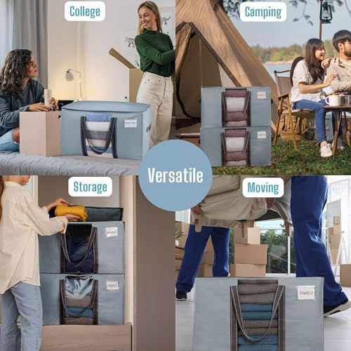 VENO 8 Pack Heavy Duty Moving Bags w/Clear Window,Extra Large Storage Bag - Image 6