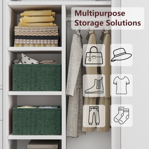 Vagusicc Large Wicker Storage Basket, Collapsible Baskets for Organizing - Image 5