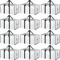 12 Pack Extra Heavy Duty Large Moving Bags with Strong Zipper, White by Fygrip