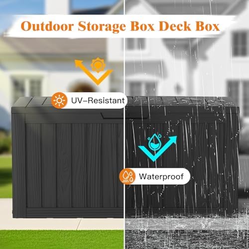 Outdoor Deck Storage Box, 75 Gallon Deck Box,Lockable Patio Storage Bench - Image 2