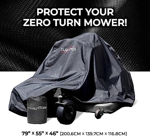 Tough Cover Zero-Turn Mower Cover, Premium 600D, Waterproof, Black - Image 3