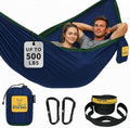 Wise Owl Outfitters Hammock for Camping Double Hammocks Gear for The Outdoors Backpacking Survival or Travel - Portable Lightweight Parachute Nylon DO Navy & Forrest by WiseOwlOutfitters