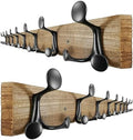 SKOLOO 43-Inch Wood Burnt Coat Rack Wall Mount with 8 Triple Hooks - Ideal for Family Entrances, Classrooms, and Pet Supplies Storage - Perfect Coat Hooks for Wall, Pack of 2 by SKOLOO