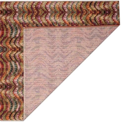Liora Manne Marina Indoor/Outdoor Power Loomed Synthetic Blend Low Profile Area Rug - Contemporary Graphic Casual Colorful (Ripple Multi) (7'10" x 9'10") - Image 5