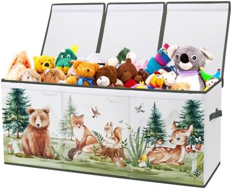 decalsweet Large Toy Box Collapsible Chest Organizer with Flip Lid for Kids by Decalsweet