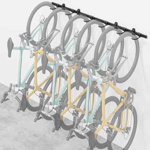 monTEK Enhanced Garage Bike Rack, Adjustable 6 Bike Hangers for Garage by monTEK