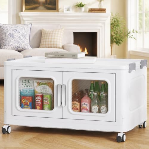 BROVIEW 60 Qt Extra Large Stackable Storage Bin with Lids, 1 Pack White by BROVIEW-EnjoytheArtofLife