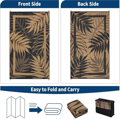 GAOMON Outdoor Rug 9x18 ft Waterproof Reversible Patio Rug - Image 5