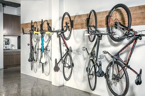 Topeak Swing-Up EX Bike Holder – Adjustable Wall-Mount Bicycle Storage Rack with Swing Mechanism, Space-Saving Design, Fits Tires up to 2.35”, Aluminum and Steel Construction, Easy Installation - Image 4