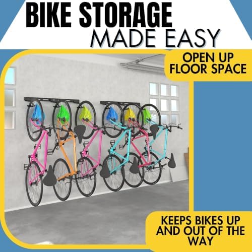 Koova Wall Mount Bike Rack | Steel Bike Mount | Adjustable Hangers | Easy Mount | USA Made - Image 6