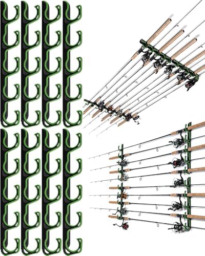 Ghosthorn Fishing Rod Rack,Wall or Ceiling Mounted Pole Holder Garage by Ghosthorn