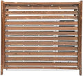 Air Conditioner Privacy Screen, 39.4" L x 16.9" W x 36" H Retro Wood Air Conditioner Fence, Free Standing Rectangular Trash Can Screens A/C Fence for Outside Unit Brown, Easy to Install by BANLICALI