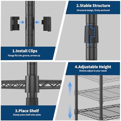 Garvee Heavy Duty Carbon Steel Portable Closet, 1100lbs, Adjustable - Image 4