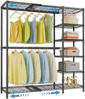 VIPEK X2 Expandable Clothes Rack Portable Closet Organizer System Black by VIPEK