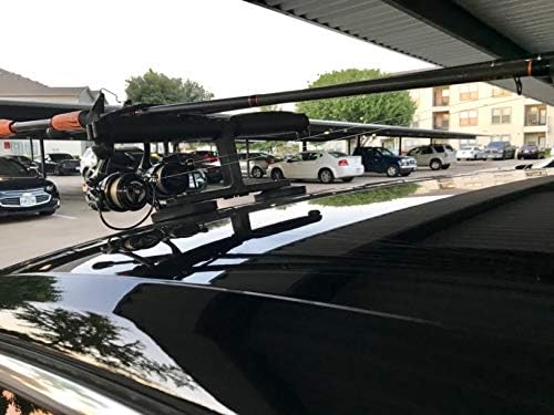 Tight Line Enterprises Magnetic Fishing Rod Racks for Vehicle (Truck or SUV) with Ferrous Metal Hood and Roof (Black) - Image 6