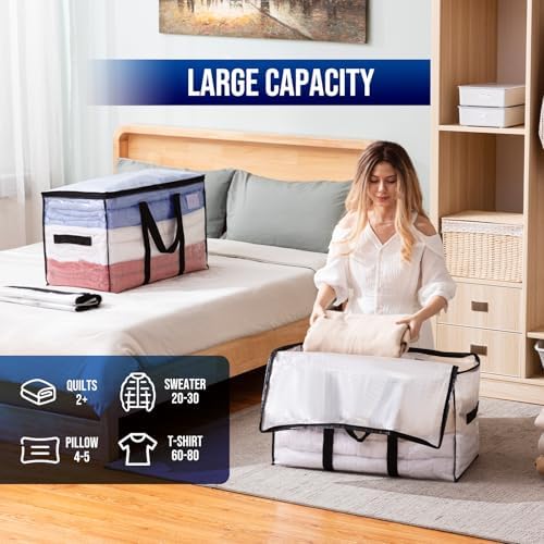TAILI 6 Pack Clear Extra Large Moving Bags,Storage Bag with Visible Window - Image 4