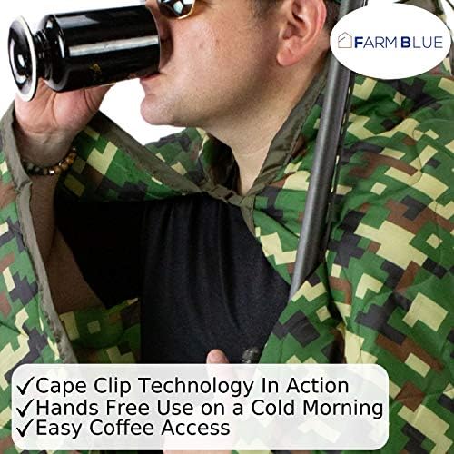 Farm Blue One of a Kind Digital Jungle Camo Army Blanket - Woobie Blanket Poncho Liner - Perfect Gear for Picnic, Hiking, or Car – Unique Custom Camo, Military Camping Blanket - Image 4