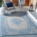SAFAVIEH Washable Rug Outdoor Courtyard Collection - 5'3" x 7'7", Blue & Grey, Non-Shedding & Easy Cleaning, Ideal for Patio, Backyard, Mudroom (CY8720-36812) by Unknown