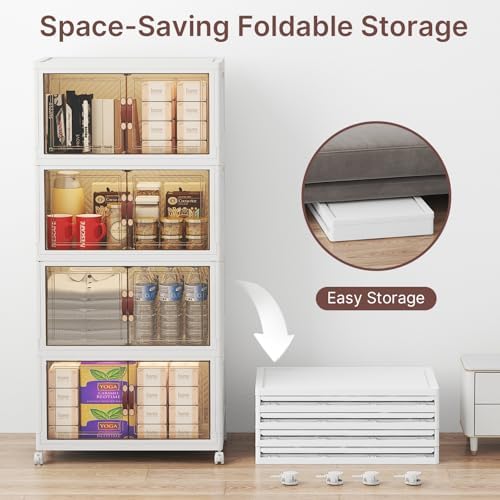 UAMFURI Stackable Storage Bins with Lids, 192QT Lockable Storage Cabinet - Image 3