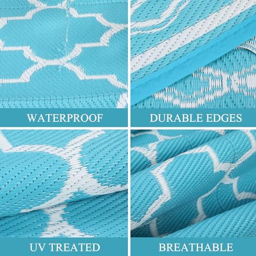 GAOMON Outdoor Rug for Patio Reversible Plastic Camping Rugs - Image 5