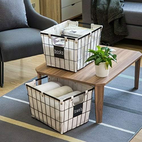 JN Better Homes & Gardens Medium Wire Basket with Chalkboard - 2 Pack - Medium - Image 2