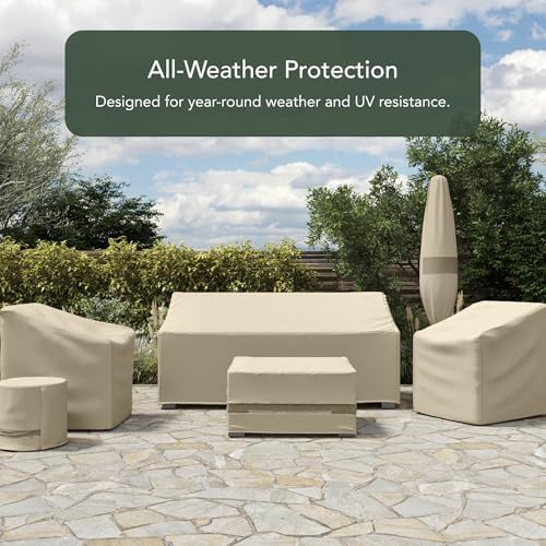 Covermates Elite Outdoor Patio Umbrella Cover – 8-13' Diameter, Khaki - Image 3