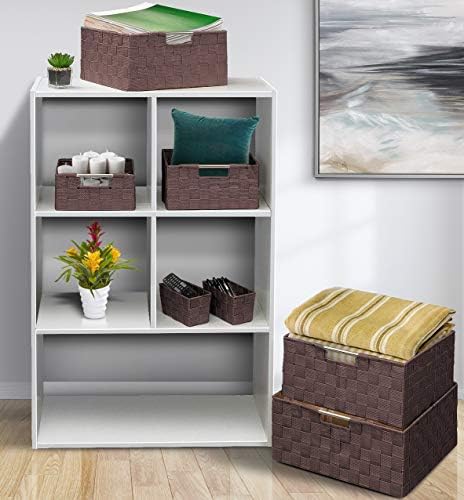 Sorbus Baskets for Organizing, 7-Piece Hand-Woven Storage Set (Chocolate) - Image 2