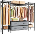 Golpart Heavy Duty Clothes Rack Metal Wardrobe with Adjustable Wire Shelves by Golpart