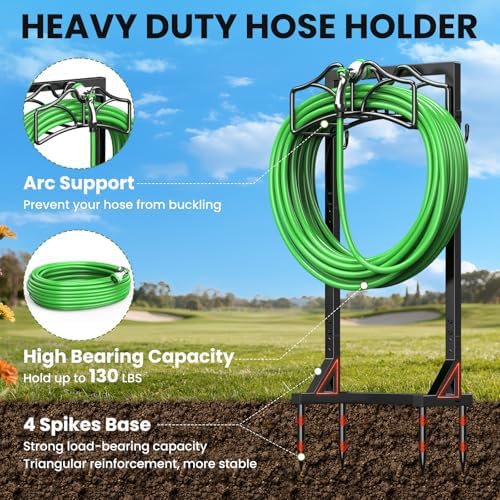 Keten Garden Hose Holder, Heavy Duty Metal, Freestanding for Outside - Image 3