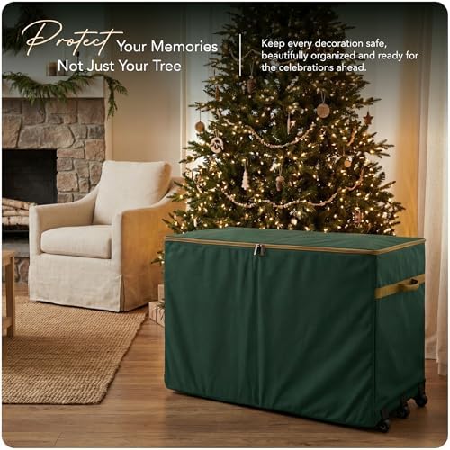 Covermates Christmas Tree Structured Rolling Storage Bag, Green - Image 2