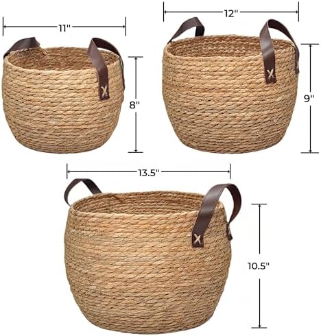GIB Round Seagrass Storage Baskets Woven Wicker Planter Baskets for Decor - Image 2