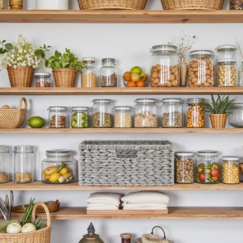 GRANNY SAYS Wicker Storage Baskets for Shelves, Wicker Baskets, Gray,1-Pack - Image 7