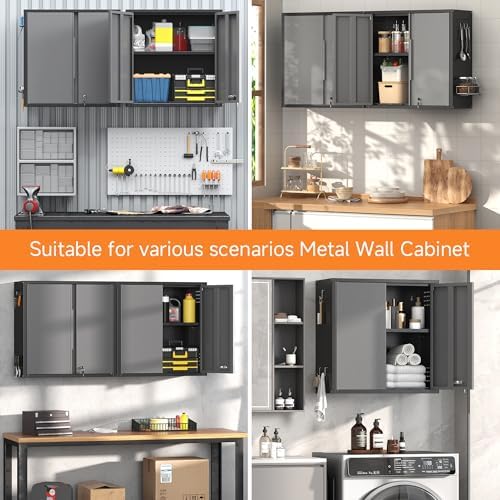 Coolsun 26" H Garage Wall Cabinet with Lockable Doors and Adjustable Shelf - Image 6