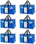 TAILI 6 Pack Blue Extra Large Moving Bags,Storage Bags with Visible Window by TAILI