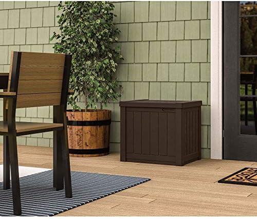 Suncast 17 x 22 Inch Resin 22-Gallon Patio Storage Deck Box, Java Brown (2 Pack) - Image 7