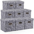 ANMINY Leopard Cheetah Print Storage Cubes Bins with Lids, 11Inch 8PCS by ANMINY