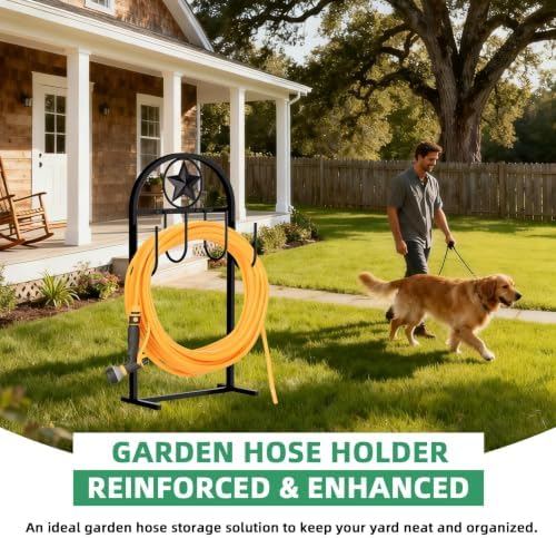 2 Pack Garden Hose Holder,100ft Capacity Hose Reel,Star Style - Image 7