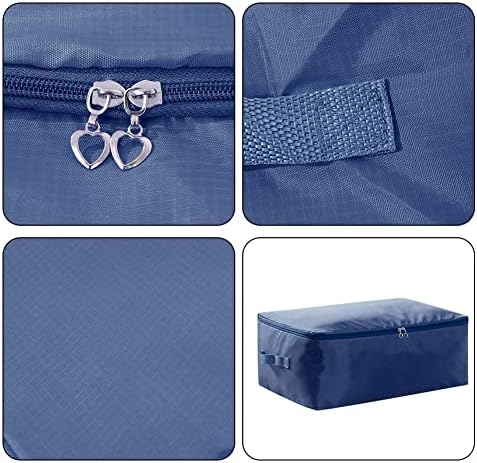 2 Pack 36L Underbed Storage Bags, Large Clothes Storage Bag with Zips & Handles, Foldable Waterproof Organizer, Clothes Moving Bag for Blanket Comforter Clothing Bedding - Image 3