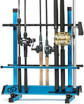 Savior Equipment Fishing Rod Rack Holder Organizer, 24-48 Slots to Hold Fresh Salt Water Spinning Rods & Reel Combo, Lightweight Aluminum Vertical Fish Pole Garage Storage Ground Display Stand by SaviorEquipment