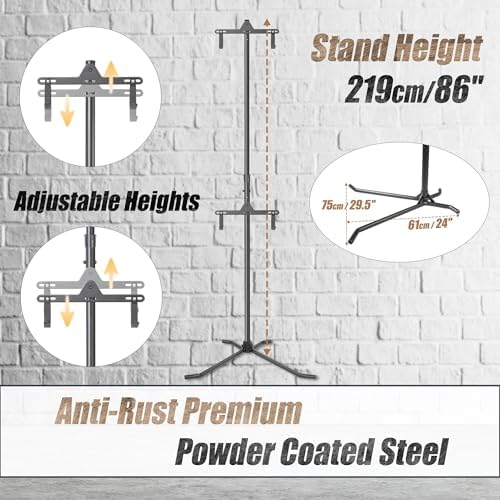 CyclingDeal 2 Bike Bicycle Vertical Hanger Parking Rack Gravity Floor Storage Stand for Garages or Apartments - Image 3
