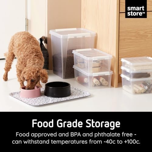 SmartStore Classic 10 Clear Plastic Storage Boxes, 8L/8.5QT BPA-Free Stackable and Nestable Container with Secure Lid, Swedish Made Plastic Bins for Organization, L13.39 x W9.84 x H6.3-10 Pack - Image 4
