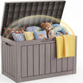 EFU Outdoor Storage Box 60 Gallon Deck Box, Waterproof Resin, Grey by EFU