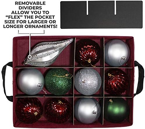 612 Vermont Christmas Ornament Storage Box, Holds 36-4 Inch Ornaments - Image 3