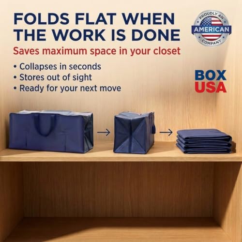 PACKING BAGS 8-Pack XL Moving Bags with Strong Handles & Zippers, Blue - Image 6