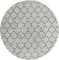 Unique Loom Outdoor Trellis Collection Area Rug - Trellis (Round 10' 8" x 10' 8", Gray/ Ivory) by UniqueLoom