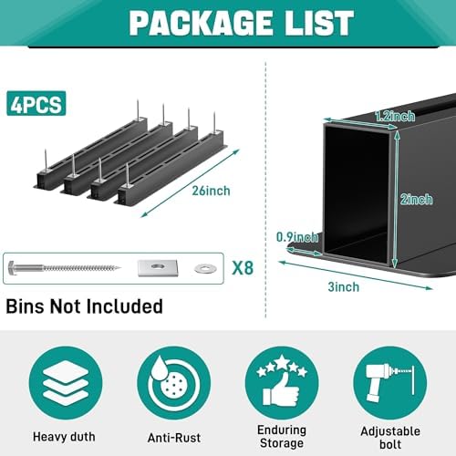 EVERHANGER Ceiling Storage Rack, Heavy Duty Overhead Garage Storage Rack - Image 2