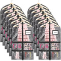 Nuenen 12 Pcs Clear Garment Bags Dance Costume 5 Pockets,Black,37 Inch by Nuenen