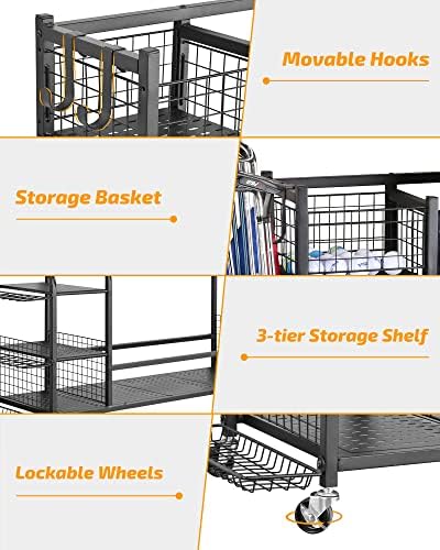 PLKOW Golf Bag Storage for Garage, Golf Equipment Organizer Rack - Image 2